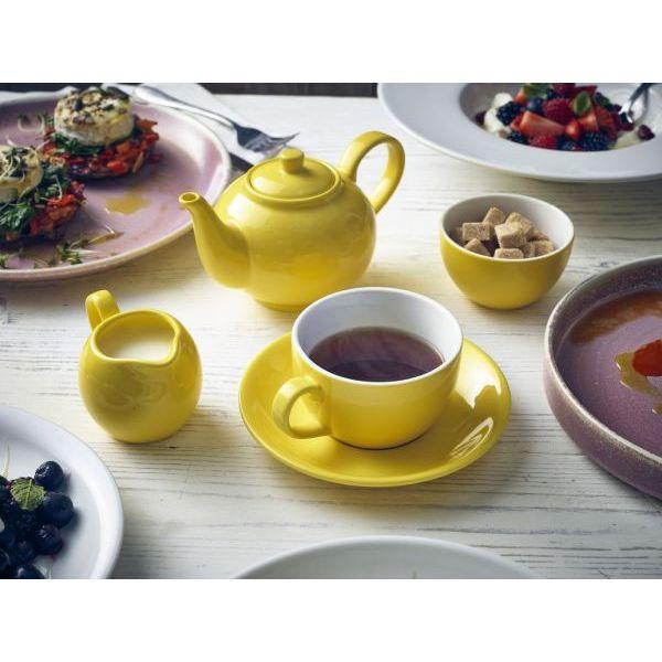Genware Porcelain Yellow Saucer 16cm - BESPOKE 77