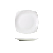 Genware Porcelain Rounded Square Plate 17cm/6.5" - BESPOKE 77