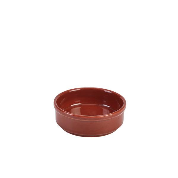 Genware Porcelain Terracotta Round Dish 10cm/4" - BESPOKE 77