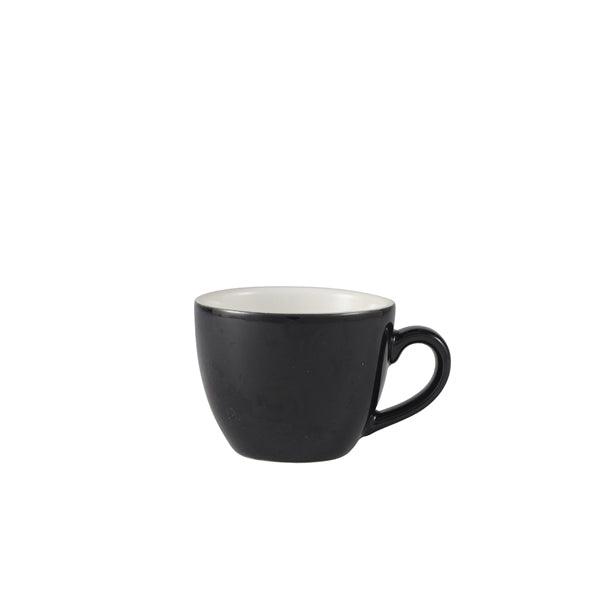 Genware Porcelain Black Bowl Shaped Cup 9cl/3oz - BESPOKE 77