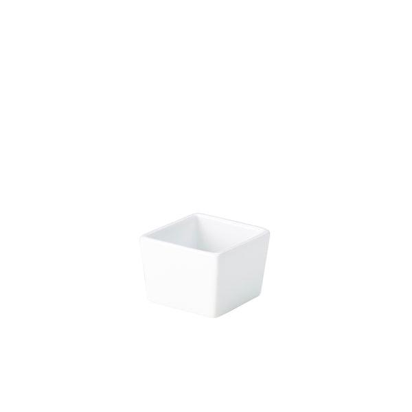 Genware Porcelain Square Dish 6.4 x 4.8cm/2.5 x 2" - BESPOKE 77