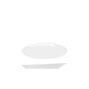 Opulence White Boston Melamine Oval Plate 25.5 x 9.2cm - BESPOKE 77