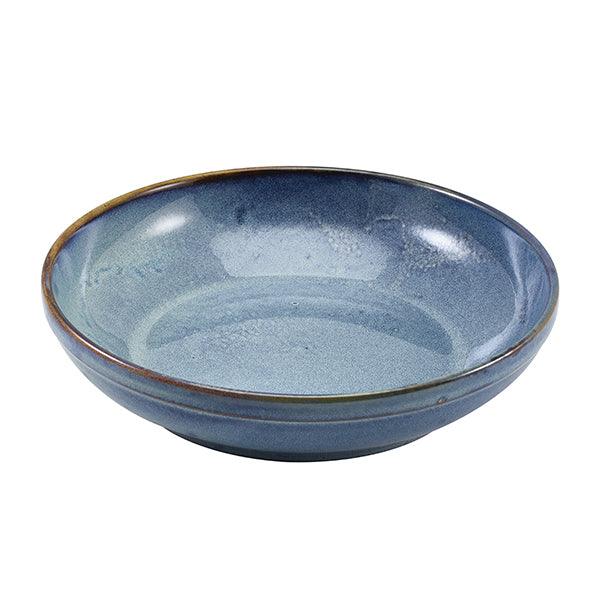 Terra Porcelain Aqua Blue Coupe Bowl 27.5cm - BESPOKE 77