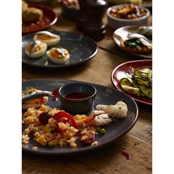 Terra Stoneware Rustic Blue Coupe Plate 24cm - BESPOKE 77