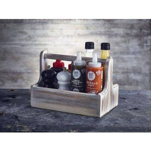 White Wooden Table Caddy - BESPOKE 77