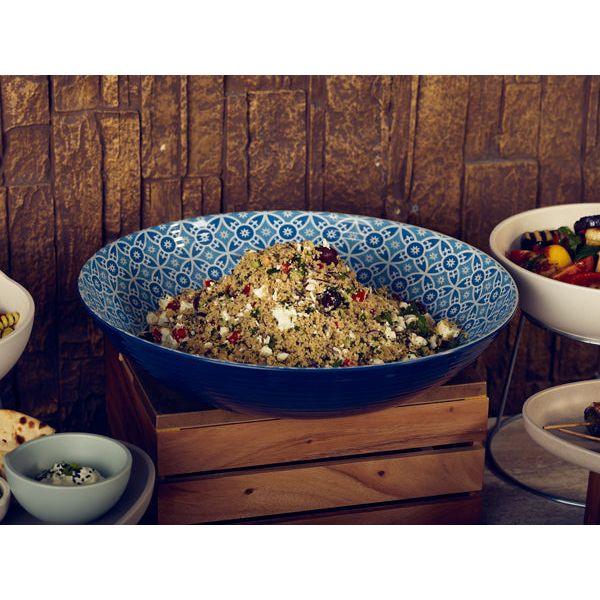 Blue Marrakesh Melamine Bowl 42.5 x 8cm - BESPOKE 77