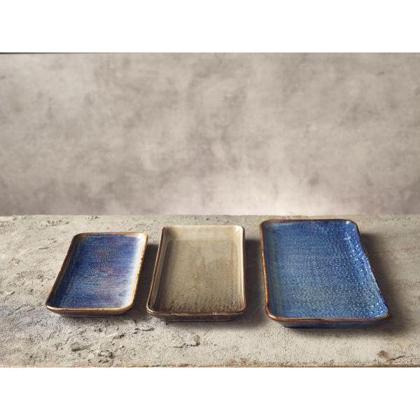 Terra Porcelain Aqua Blue Narrow Rectangular Platter 27 x 12.5cm - BESPOKE 77