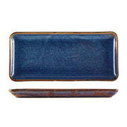 Terra Porcelain Aqua Blue Narrow Rectangular Platter 36 x 16.5cm - BESPOKE 77