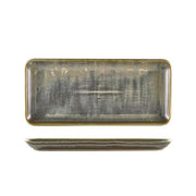 Terra Porcelain Matt Grey Narrow Rectangular Platter 31 x 14cm - BESPOKE 77