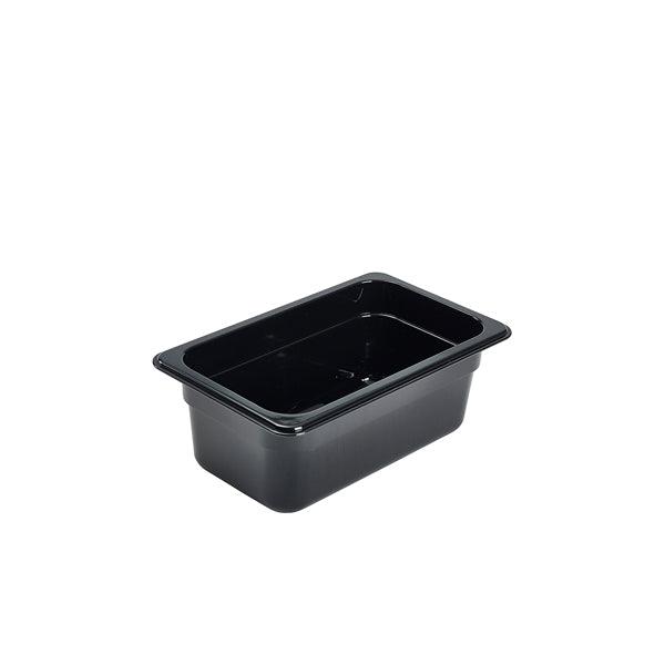 1/4 -Polycarbonate GN Pan 100mm Black - BESPOKE 77