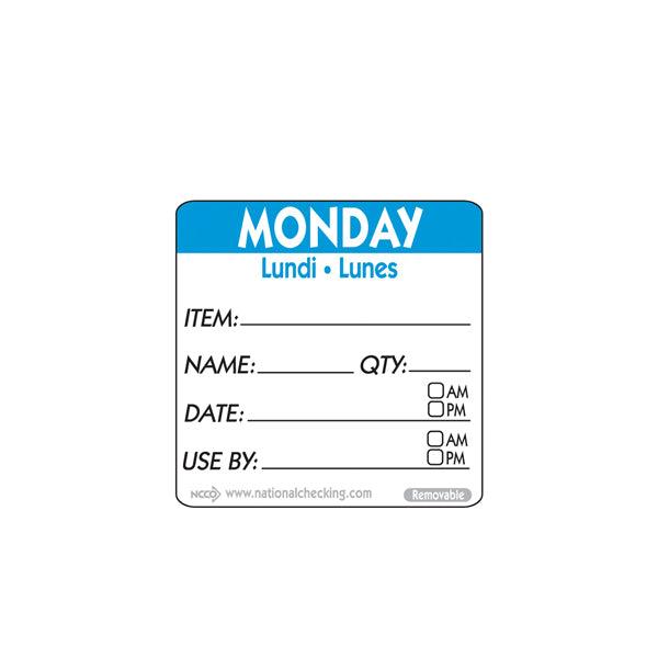 50mm Monday Removable Day Label(500) - BESPOKE 77