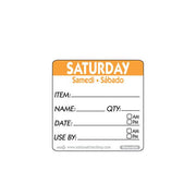 50mm Saturday Removable Day Label (500) - BESPOKE 77