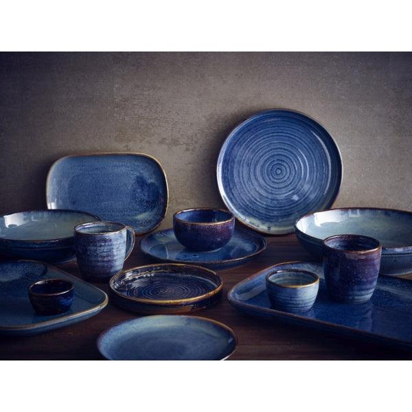 Terra Porcelain Aqua Blue Rectangular Plate 29 x 19.5cm - BESPOKE 77