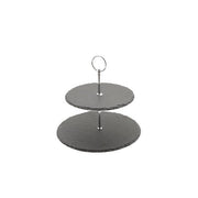 Genware Slate 2-Tier Cake Stand 20/25cm - BESPOKE 77