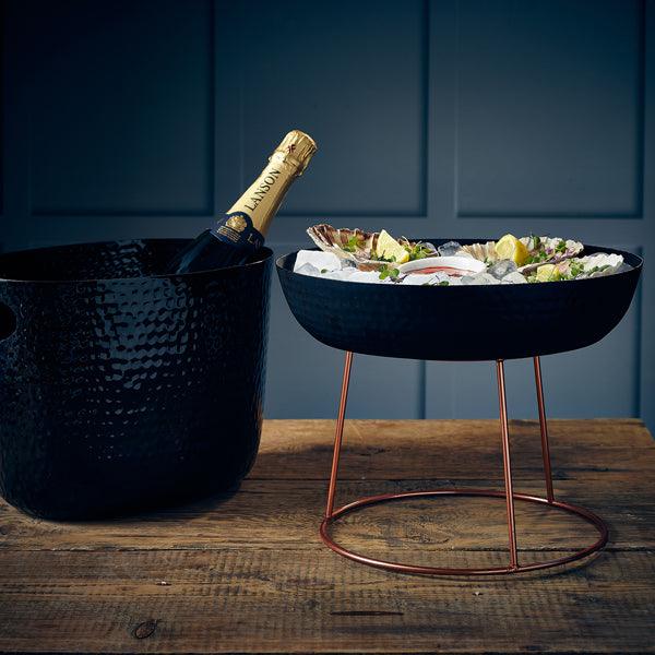 GenWare Black Hammered Aluminium Platter 31cm - BESPOKE 77