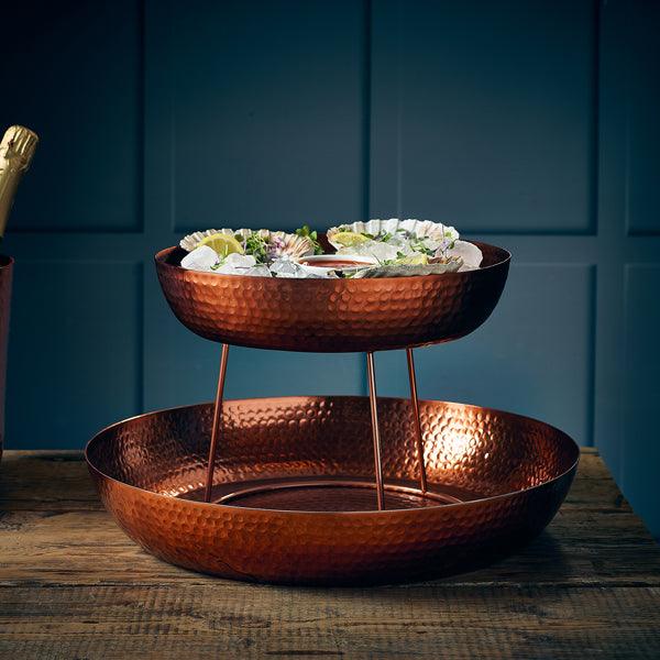 GenWare Copper Hammered Aluminium Platter 31cm - BESPOKE 77