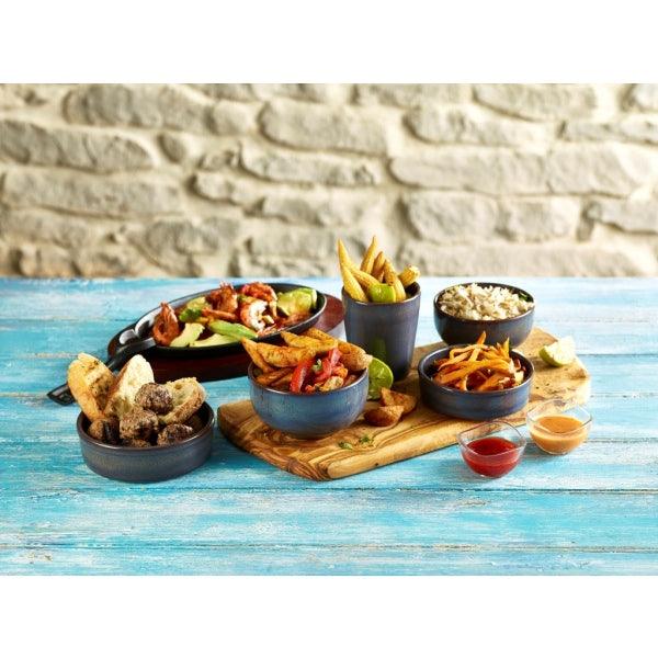 Terra Stoneware Rustic Blue Tapas Dish 14.5cm - BESPOKE 77
