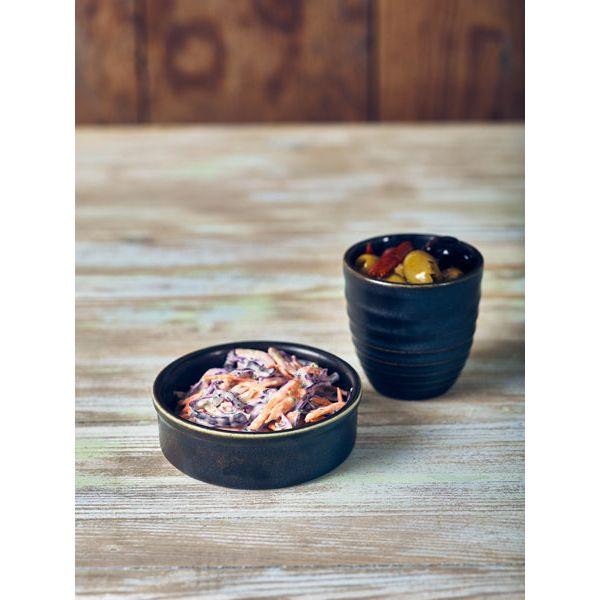 Terra Porcelain Black Tapas Dish 10cm - BESPOKE 77