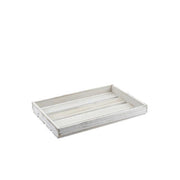 Genware White Wash Wooden Crate 35 x 23 x 4cm - BESPOKE 77