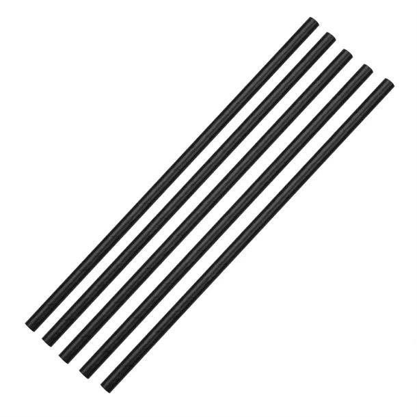 Fiesta Compostable Paper Straws Black (Pack of 250) - BESPOKE 77