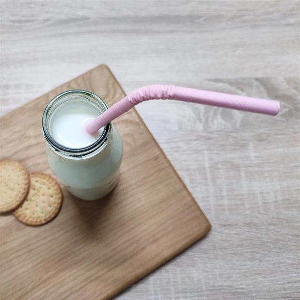 Fiesta Compostable Bendy Paper Straws Pink - BESPOKE 77