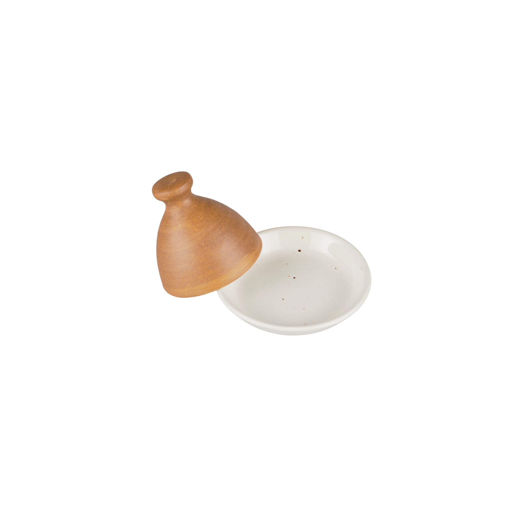 Vanilla Speckled Butter Dish With Hazelnut Cloche - BESPOKE77