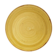 Churchill stonecast round coupe plate mustard seed yellow 165mm - BESPOKE77